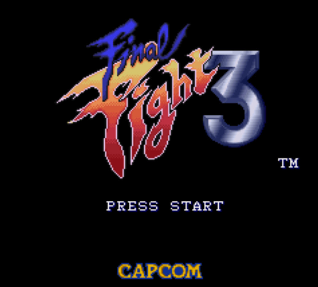 Final Fight 3 Title Screen